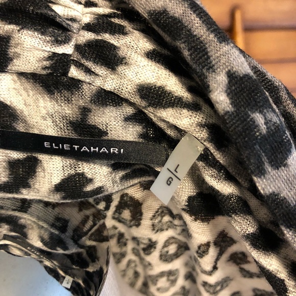 ELIE TAHARI leopard print cardigan - Picture 3 of 3